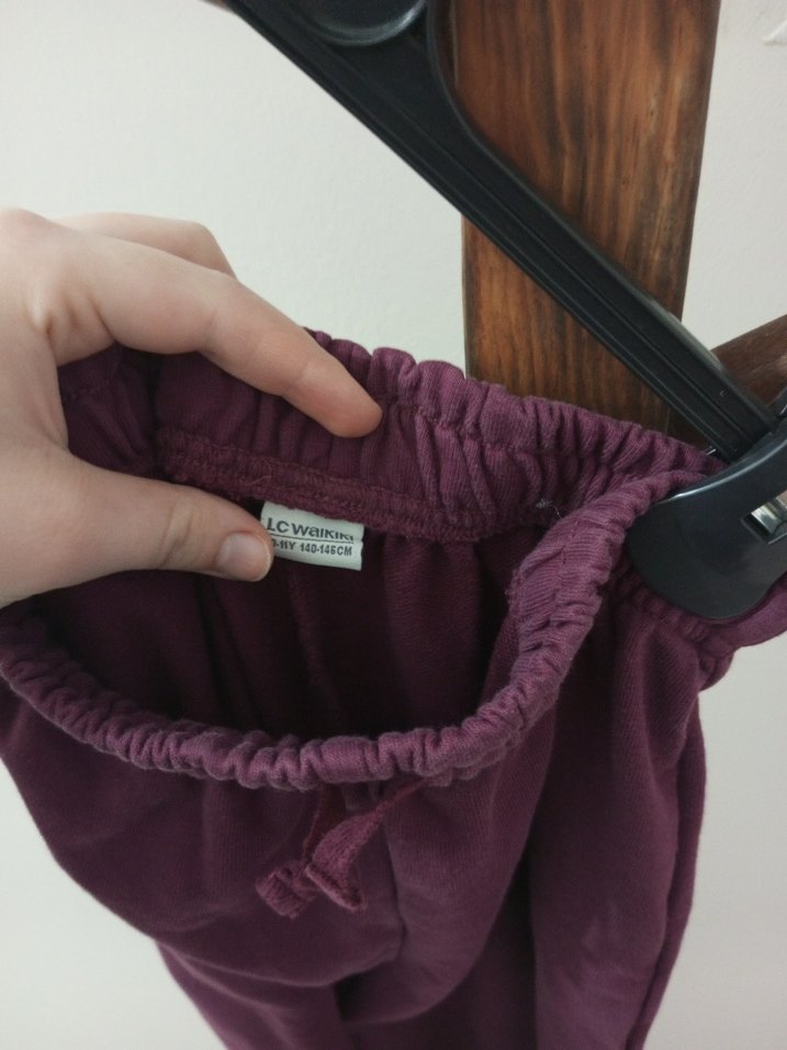 Kızlar İçin Mor Rahat Kesim Eşofman Altı - Görsel 2