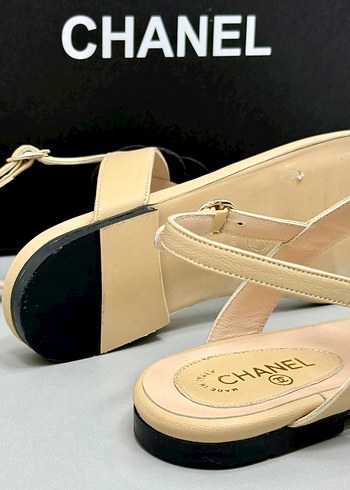 38 Beden ten rengi Renk Chanel Bej Kadın Sandalet