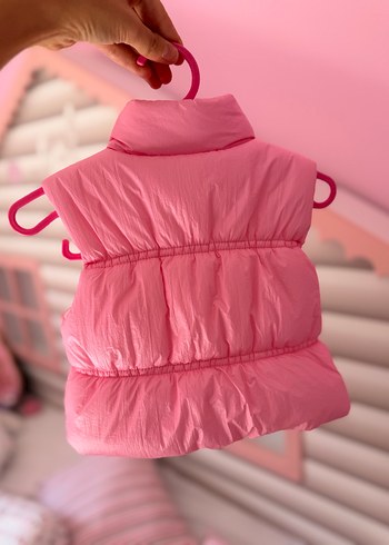 PANÇO Kız Çocuk Pembe Fermuarlı Yelek - Görsel 3