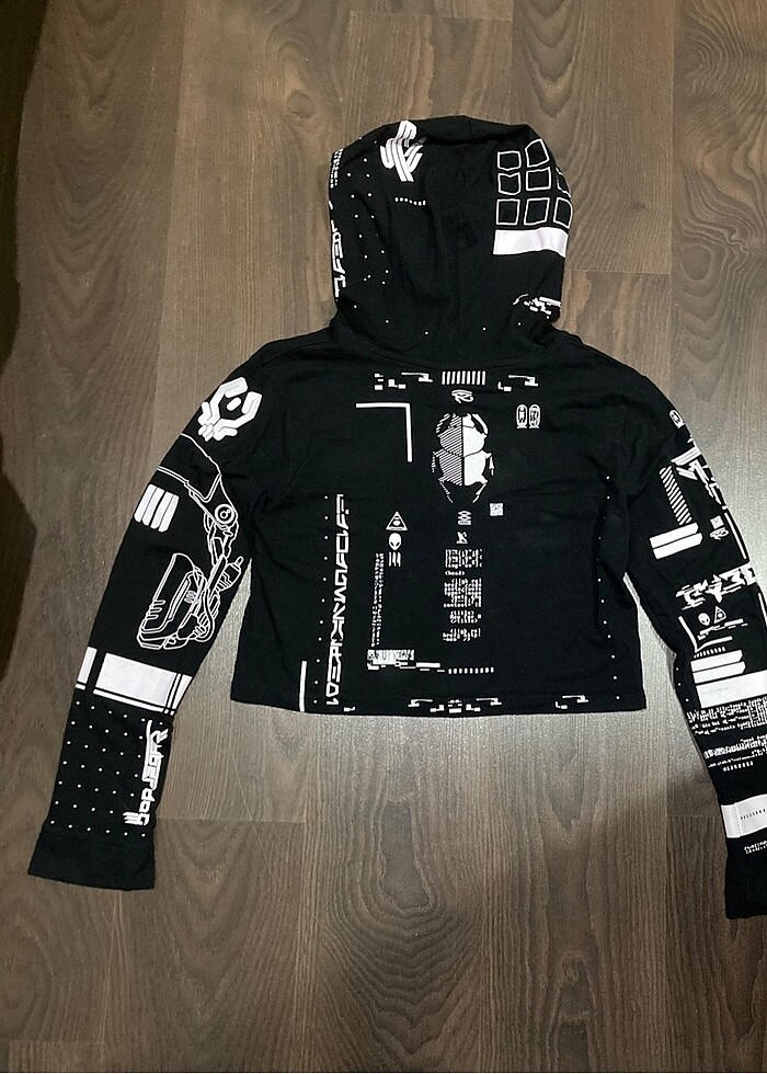 Rave Crop Hoodie - Görsel 4