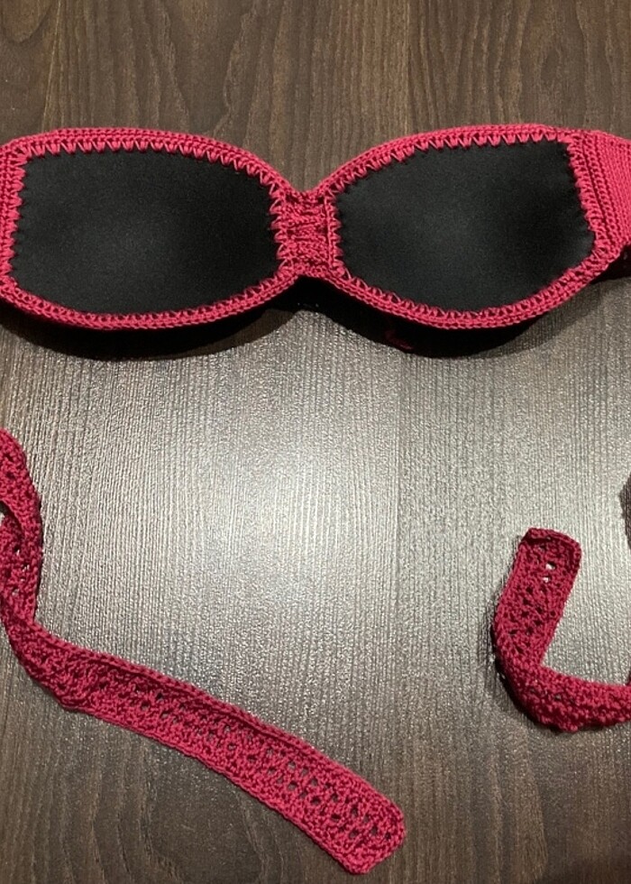 Straplez örgü sütyen - Görsel 3