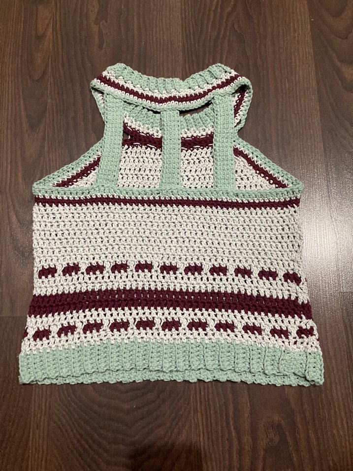 Bordo ve Mint Crop  Süveter - Görsel 2