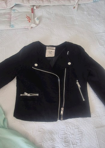 H&M marka Siyah Süet Biker Ceket