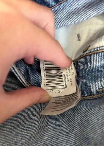 28 Beden mavi Renk Victoria Yüksek Bel Geniş Paça Kadın Kot Pantolon