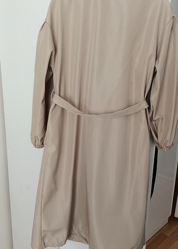 Bej Uzun Kadın Trençkot - Görsel 3