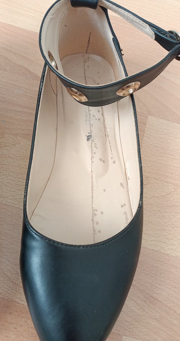 Siyah Tokalı Blok Topuk Kadın Babet - Görsel 5