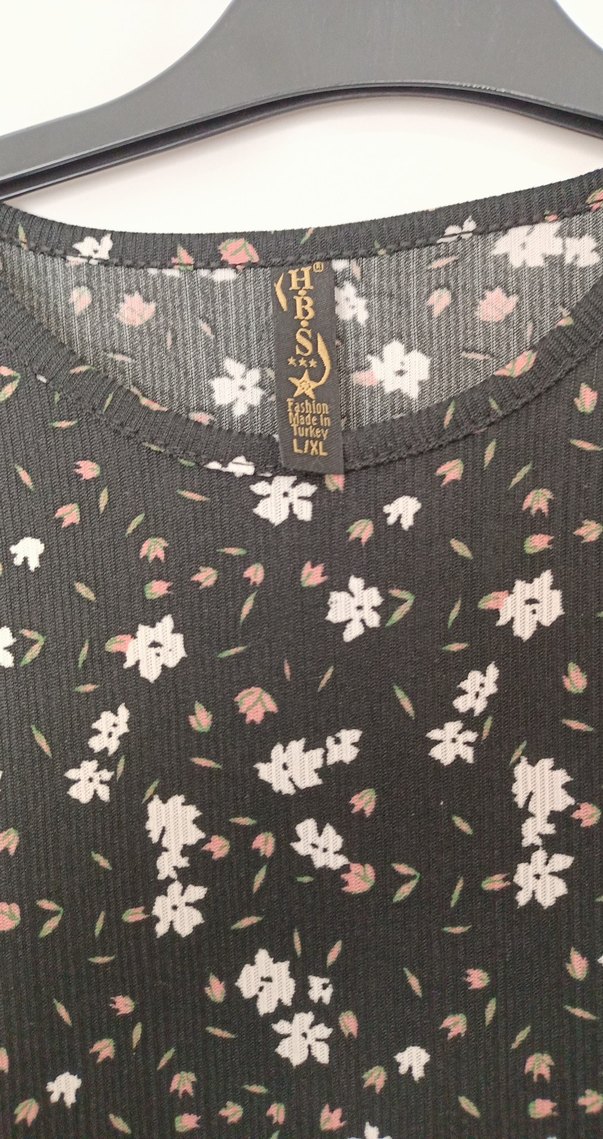 Desenli Uzun Siyah Bohem Elbise - Görsel 3