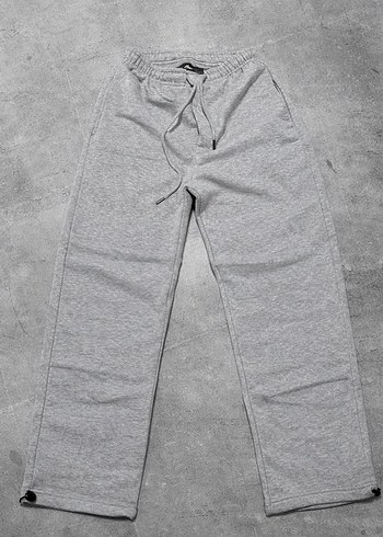 Gri Denim Eşofman Premium Zip Hoodie Oversize Kışlık - Görsel 5