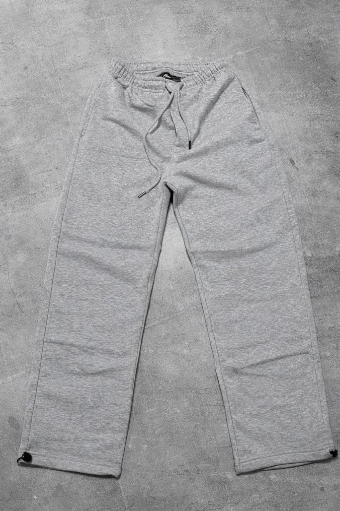 Gri Denim Eşofman Premium Zip Hoodie Oversize Kışlık - Görsel 5