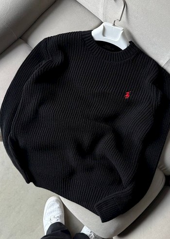 Bordo,Siyah,Krem, Lacivert Erkek Örgü Yün Kazak - Görsel 4