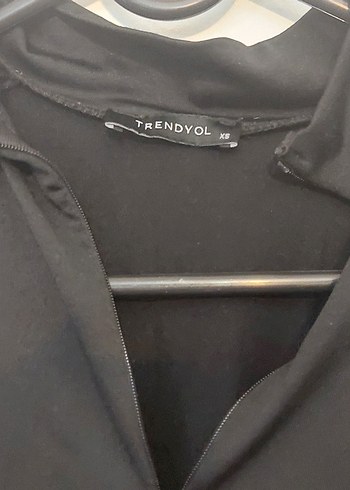 34 Beden Trendyol Milla Siyah Haki Fermuarlı Yaka Body