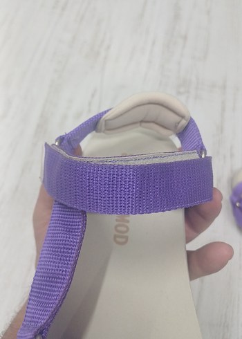 Diğer Mor Bantlı Kadın Dolgu Topuk Sandalet