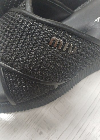 Miu Miu Siyah Tokalı Dolgu Topuk Terlik