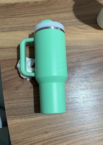 Pipetli Yeşil Stanley Termos - Görsel 2