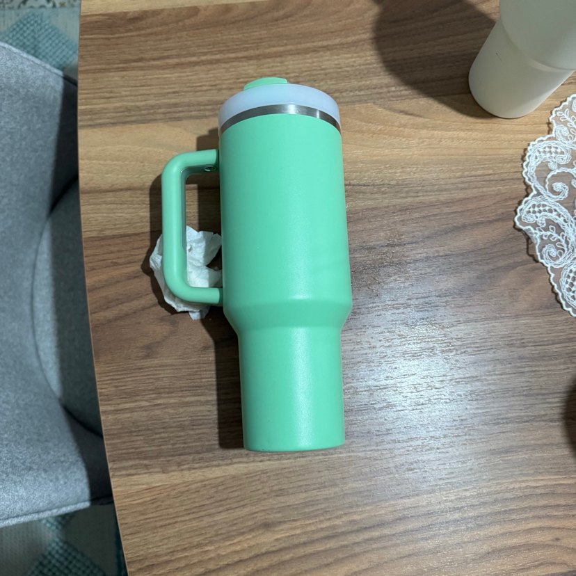 Pipetli Yeşil Stanley Termos - Görsel 2