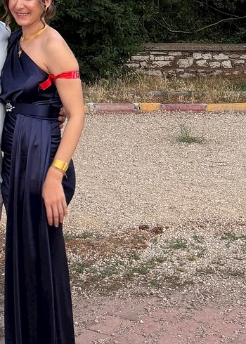 Siyah Straplez Midi Elbise - Görsel 5