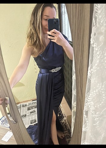 Siyah Straplez Midi Elbise - Görsel 4