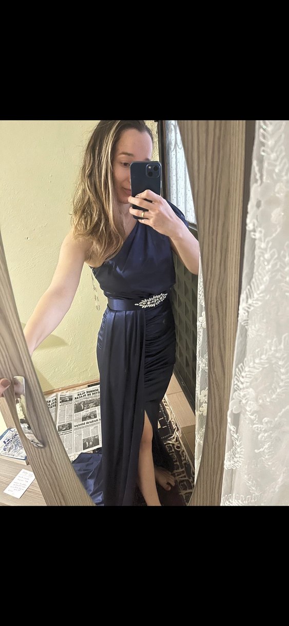 Siyah Straplez Midi Elbise - Görsel 4