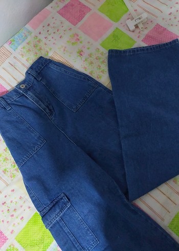 kız çocuk bol paça kargo pantolon