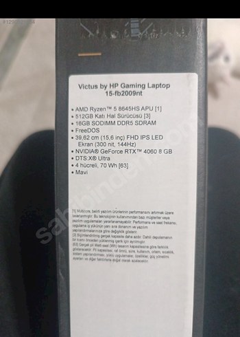 Mavi HP Oyuncu Dizüstü Bilgisayar - Görsel 2