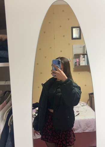 Siyah Şeffaf Midi Kışlık Kadın Mont - Görsel 2