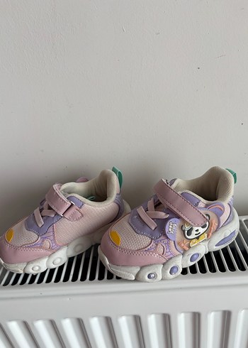 Renkli Kız Çocuk Spor Ayakkabı Velcro - Görsel 5