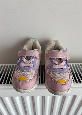 Renkli Kız Çocuk Spor Ayakkabı Velcro - Görsel 4