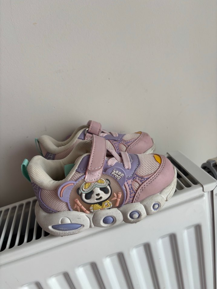 Renkli Kız Çocuk Spor Ayakkabı Velcro - Görsel 3