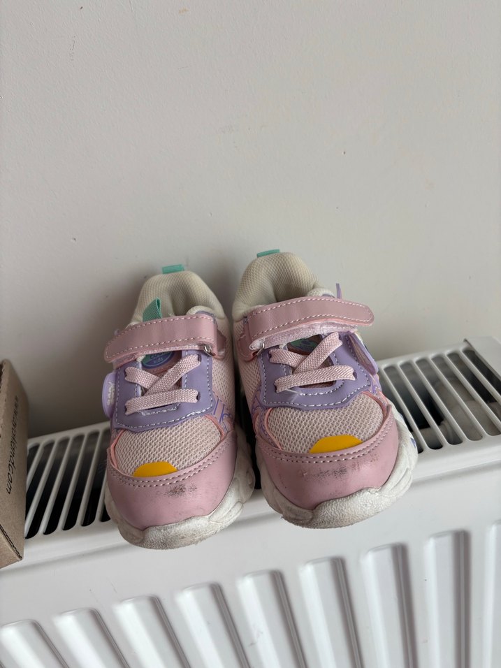 Renkli Kız Çocuk Spor Ayakkabı Velcro - Görsel 2