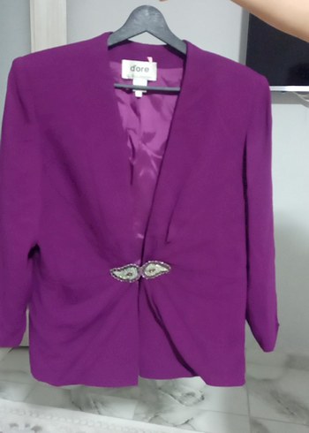 Zara Tasli Detayli Mor Blazer Ceket