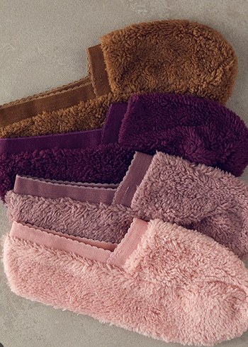 kışlık peluş babet patik ev uyku çorabı