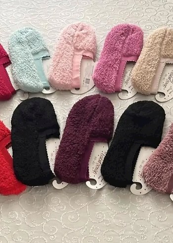 ADAMO kışlık peluş babet patik ev uyku çorabı