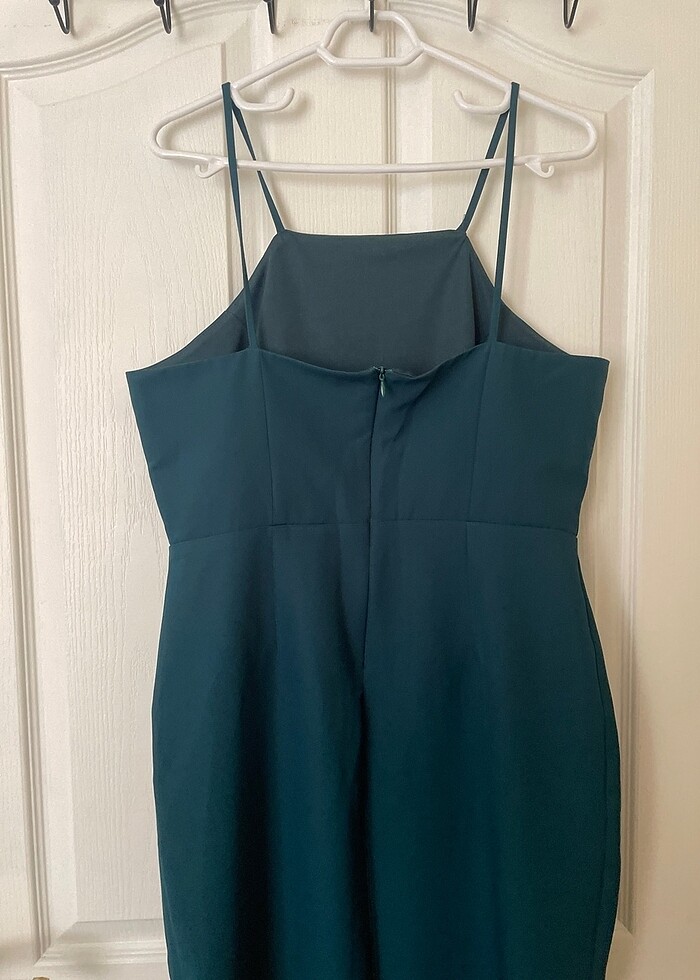 Zümrüt Yeşili Elbise - Görsel 3