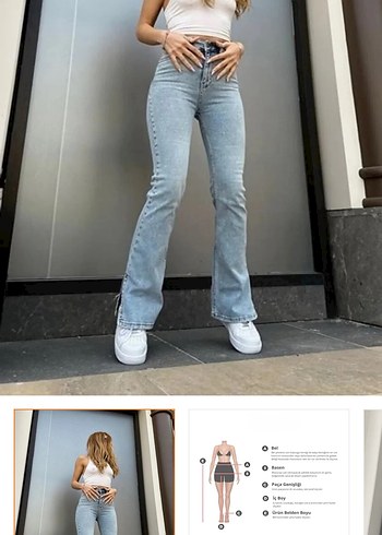 Gri Batik Desenli Rahat Kesim Kadın Kot Pantolon - Görsel 3