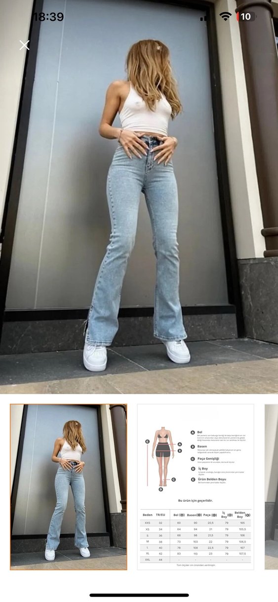 Gri Batik Desenli Rahat Kesim Kadın Kot Pantolon - Görsel 3