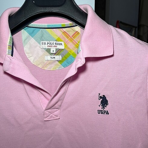 U.S. POLO ASSN. Erkek Polo Yaka Pembe T-Shirt