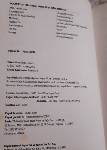  orta zekalılar cenneti Livaneli