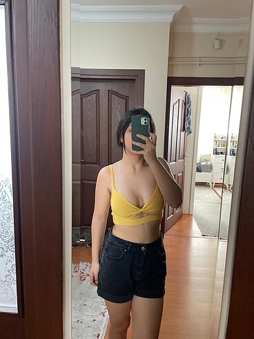 Zara Sarı-gri crop