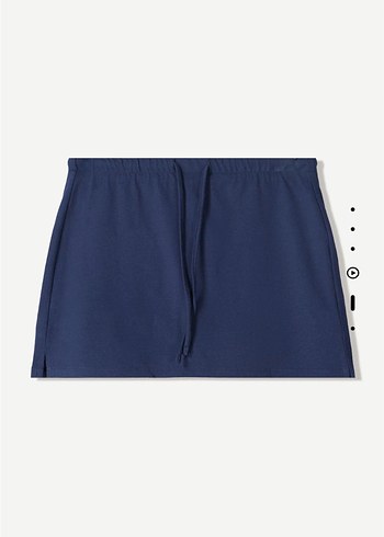 Lacivert Basic Mini şort Etek