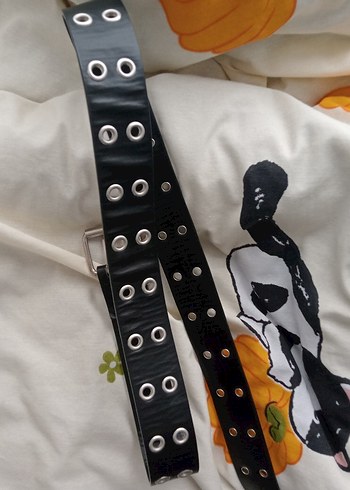 Kemer Tokalı Siyah Deri Rock Punk