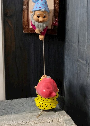 Renkli İki Cüce Figürlü Bahçe Süsü - Görsel 2