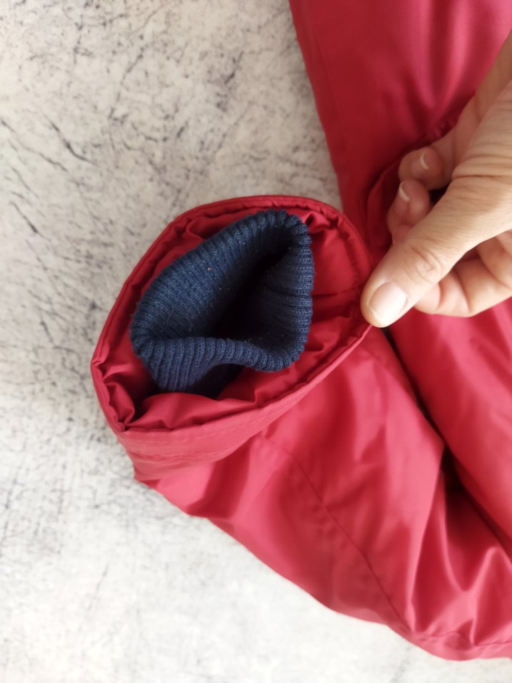 Kız Çocuk Kırmızı Kürklü Kapüşonlu Mont - Görsel 4