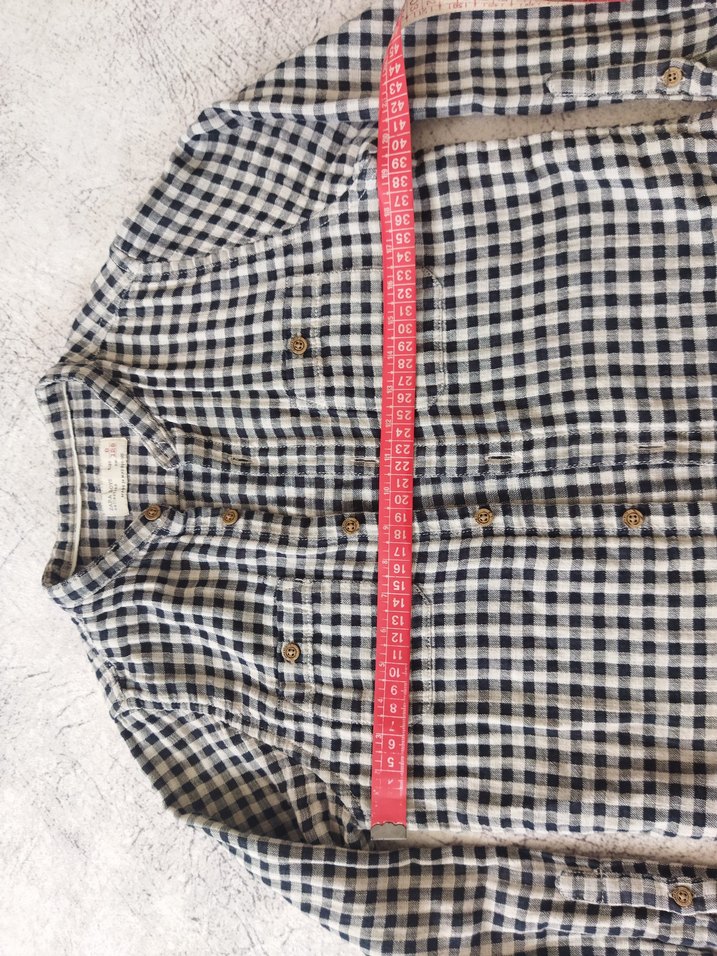 Erkek Gri Kareli Pamuklu Gömlek - Görsel 4