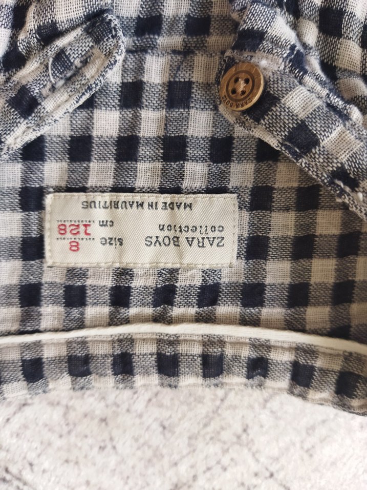 Erkek Gri Kareli Pamuklu Gömlek - Görsel 2