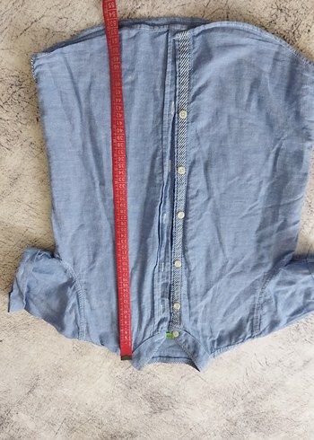 Erkek Çocuk Kısa Kollu Denim Gömlek - Görsel 3