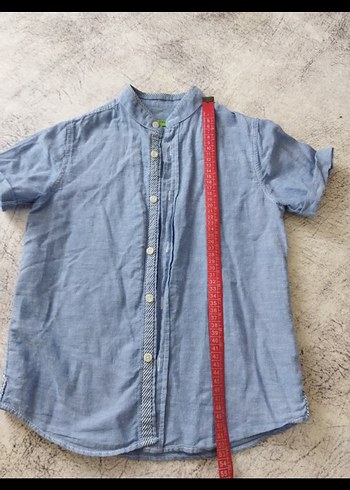 Erkek Çocuk Kısa Kollu Denim Gömlek - Görsel 2