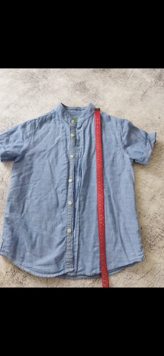 Erkek Çocuk Kısa Kollu Denim Gömlek - Görsel 2