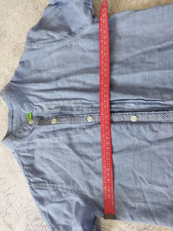 Erkek Çocuk Kısa Kollu Denim Gömlek - Görsel 5