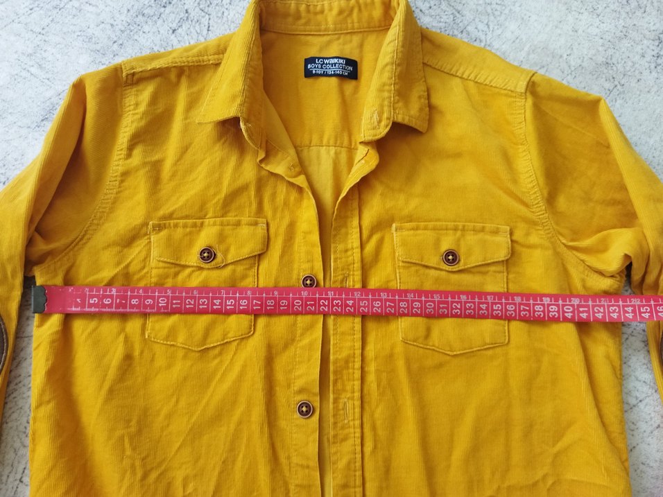 Düğmeli Sarı Erkek çocuk Gömlek - Görsel 4