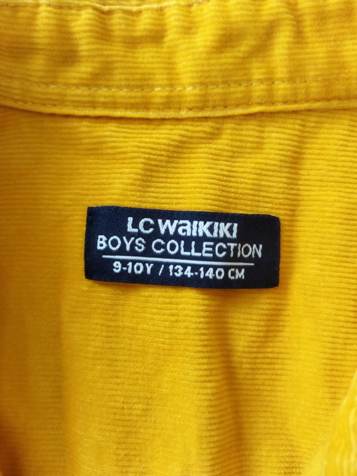 Düğmeli Sarı Erkek çocuk Gömlek - Görsel 2